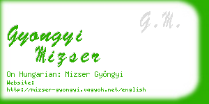 gyongyi mizser business card