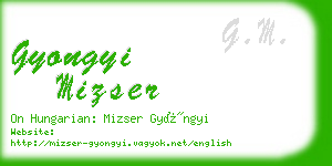 gyongyi mizser business card